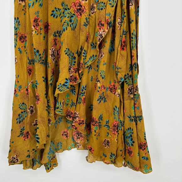Faithfull The Brand x Anthropologie Tramonti Wrap Skirt Floral Print Womens 6 - Picture 5 of 7
